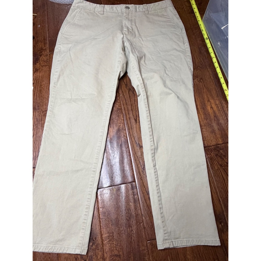 Banana Republic Aiden Slim Fit Chino Pants Mens 38x30 Khaki Tan Cotton Stretch
